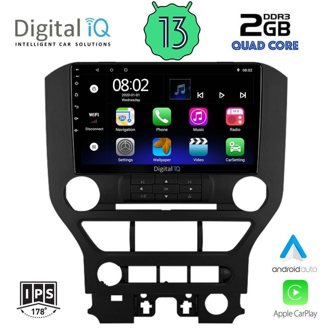 DIGITAL IQ RSB 2166_CPA (9inc) MULTIMEDIA TABLET for FORD MUSTANG mod. 2015-2020