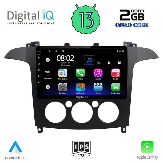 DIGITAL IQ RSB 2175_CPA A/C (9inc) MULTIMEDIA TABLET for FORD SMAX mod. 2006-2014