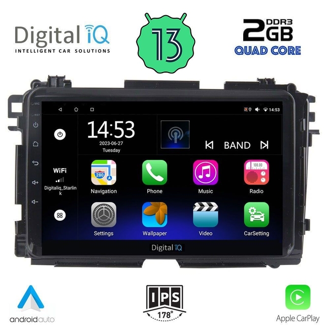 DIGITAL IQ RSB 2201_CPA (9inc) MULTIMEDIA TABLET for HONDA HRV mod. 2015-2021