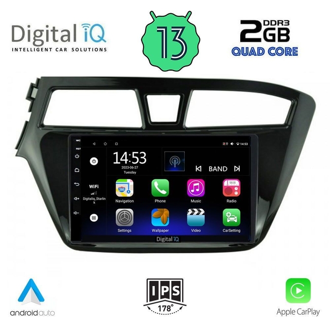 DIGITAL IQ RSB 2229_CPA (9inc) MULTIMEDIA TABLET for HYUNDAI i20 mod. 2014-2019