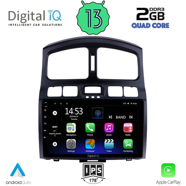 DIGITAL IQ RSB 2236_CPA (9inc) MULTIMEDIA TABLET for HYUNDAI SANTA FE  mod. 2003-2006