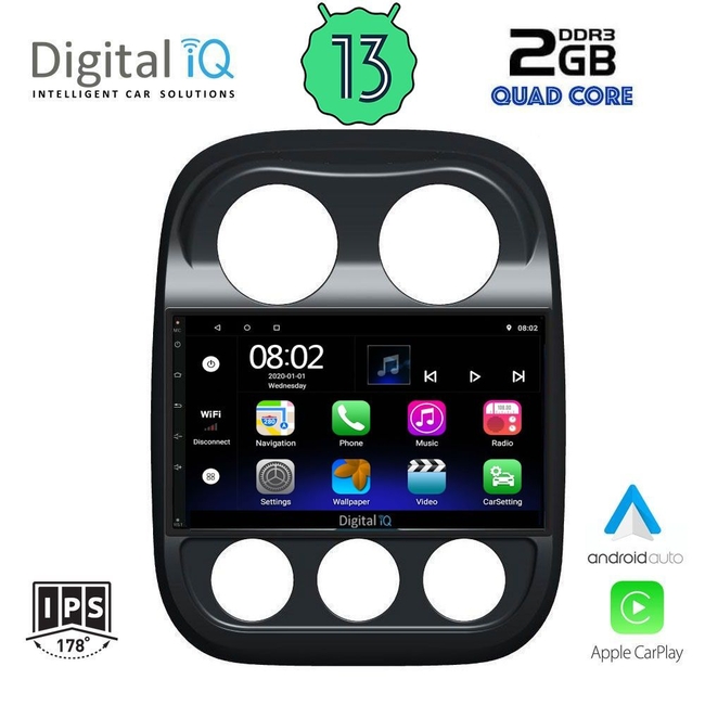 DIGITAL IQ RSB 2277_CPA (10inc) MULTIMEDIA TABLET for JEEP COMPASS - PATRIOT  mod. 2007-2016