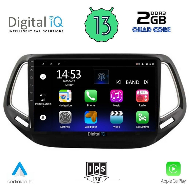 DIGITAL IQ RSB 2278_CPA (10inc) MULTIMEDIA TABLET for JEEP COMPASS mod. 2016-2021