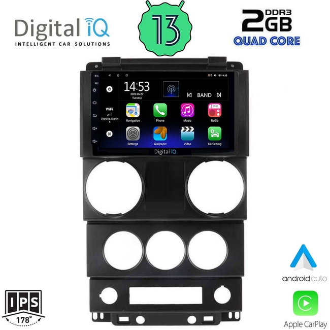 DIGITAL IQ RSB 2292_CPA (9inc) MULTIMEDIA TABLET for JEEP WRANGLER  mod. 2006-2011