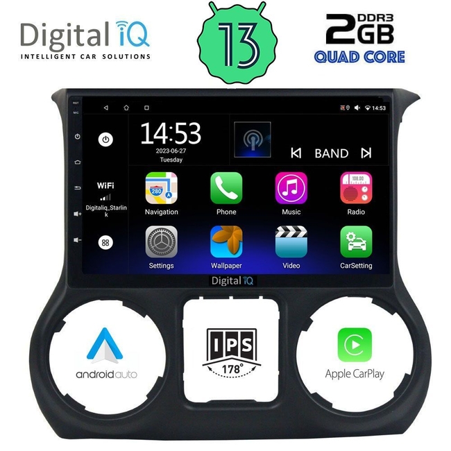 DIGITAL IQ RSB 2295_CPA (10inc) MULTIMEDIA TABLET for JEEP WRANGLER  mod. 2011-2014