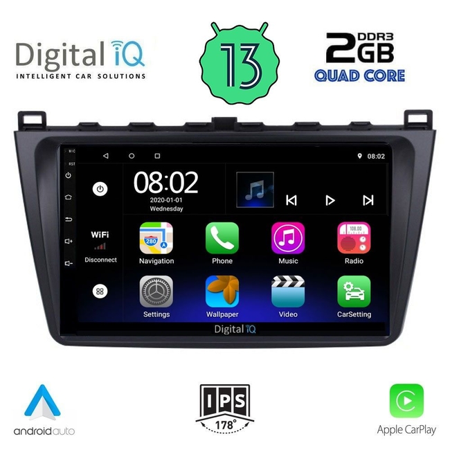 DIGITAL IQ RSB 2377_CPA (9inc) MULTIMEDIA TABLET for MAZDA 6 mod. 2008-2012