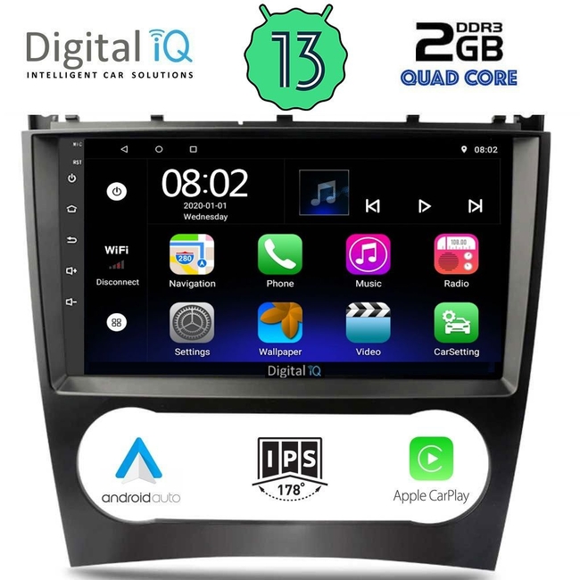 DIGITAL IQ RSB 2404_CPA (9inc) MULTIMEDIA TABLET for MERCEDES C – CLK (W203-209) mod. 2004-2008