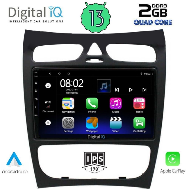 DIGITAL IQ RSB 2406_CPA (9inc) MUTIMEDIA TABLET for MERCEDES CLK (W209) mod. 2000-2004