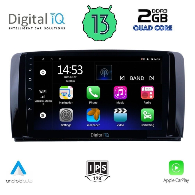 DIGITAL IQ RSB 2422_CPA (9inc) MULTIMEDIA TABLET for MERCEDES R (W251) mod. 2006-2015