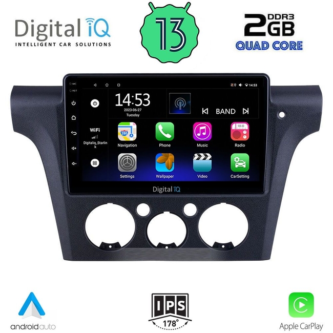 DIGITAL IQ RSB 2441_CPA CLIMA (10inc) MULTIMEDIA TABLET for MITSUBISHI OUTLANDER mod. 2001-2005 with CLIMA