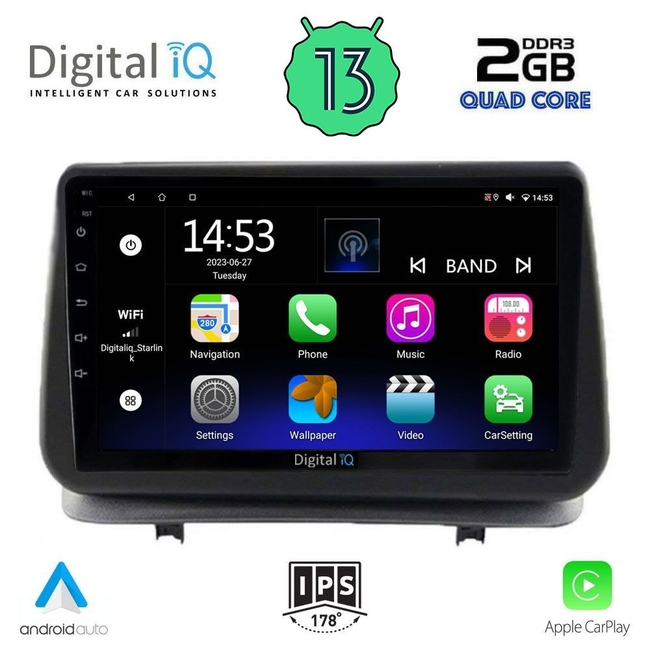 DIGITAL IQ RSB 2543_CPA (9inc) MULTIMEDIA TABLET for RENAULT CLIO mod. 2005-2011