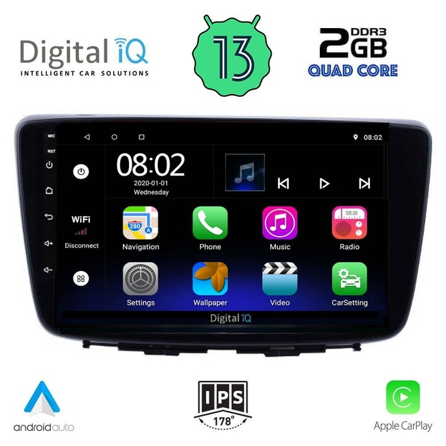 DIGITAL IQ RSB 2672_CPA (9inc) MULTIMEDIA TABLET for SUZUKI BALENO mod. 2016-2022