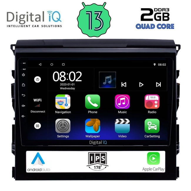 DIGITAL IQ RSB 2725_CPA (9inc) MULTIMEDIA TABLET for TOYOTA LANDCRUISER mod. 2016-2019