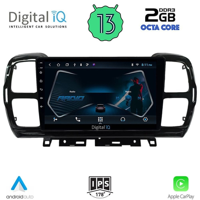 DIGITAL IQ RTC 5088_CPA (9inc) MULTIMEDIA TABLET for CITROEN C5 AIRCROSS mod. 2017-2021