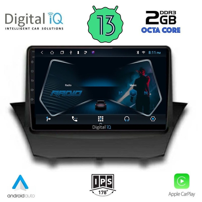 DIGITAL IQ RTC 5154_CPA (9inc) MULTIMEDIA TABLET for FORD FIESTA mod. 2008-2017