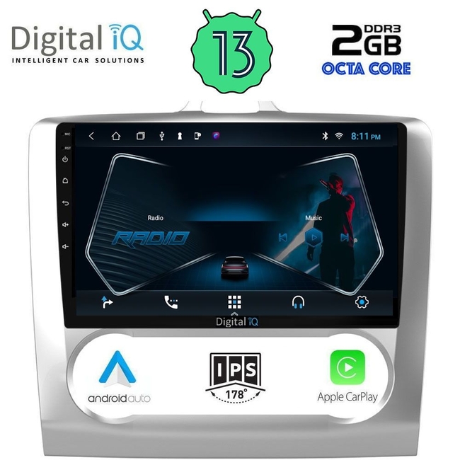 DIGITAL IQ RTC 5156_CPA CLIMA (9inc) MULTIMEDIA TABLET for FORD FOCUS mod. 2005-2012