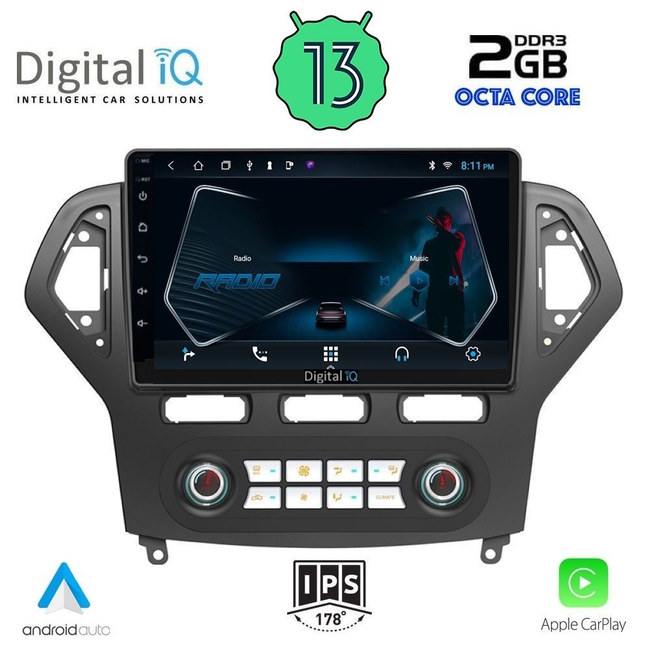 DIGITAL IQ RTC 5162_CPA CLIMA (10inc) MULTIMEDIA TABLET for FORD MONDEO mod. 2007-2011