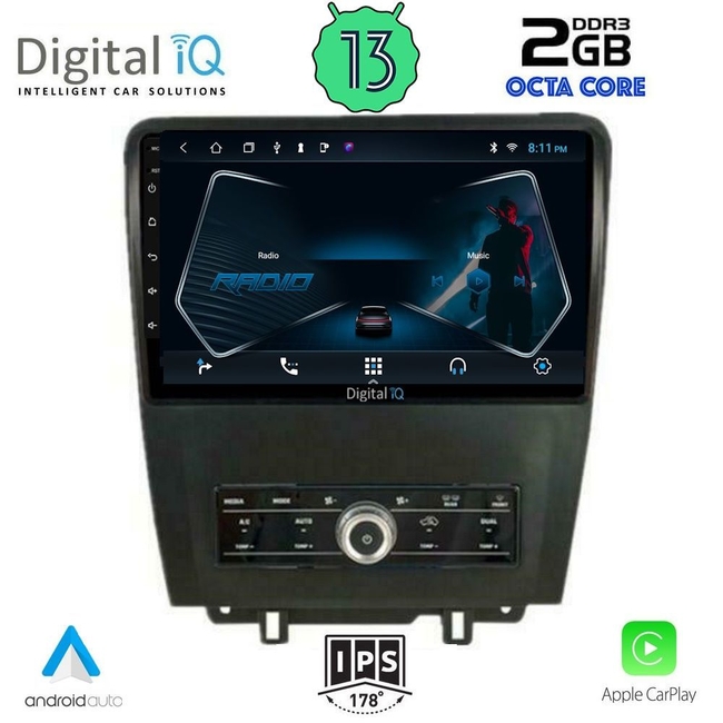 DIGITAL IQ RTC 5165_CPA (9inc) MULTIMEDIA TABLET for FORD MUSTANG mod. 2010-2015