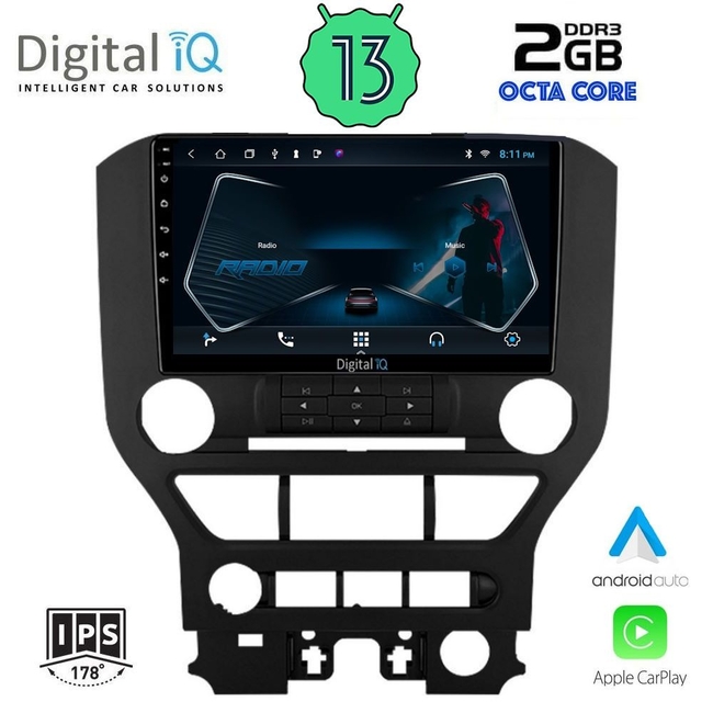 DIGITAL IQ RTC 5166_CPA (9inc) MULTIMEDIA TABLET for FORD MUSTANG mod. 2015-2020