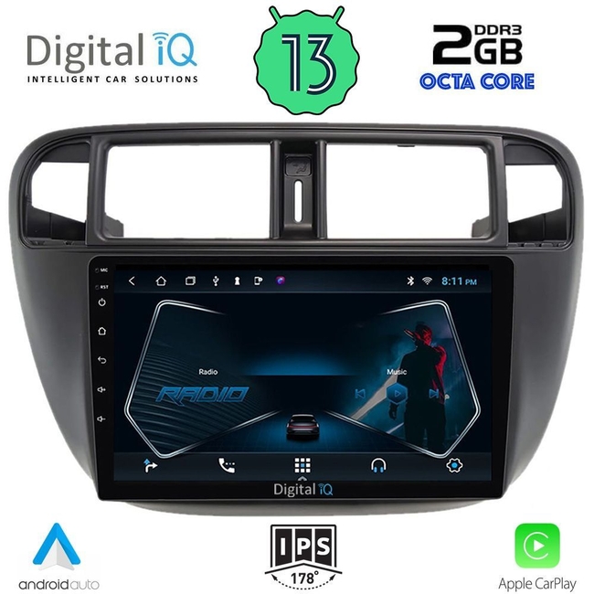 DIGITAL IQ RTC 5186_CPA A/C (9inc) MULTIMEDIA TABLET for HONDA CIVIC mod. 1995-2001