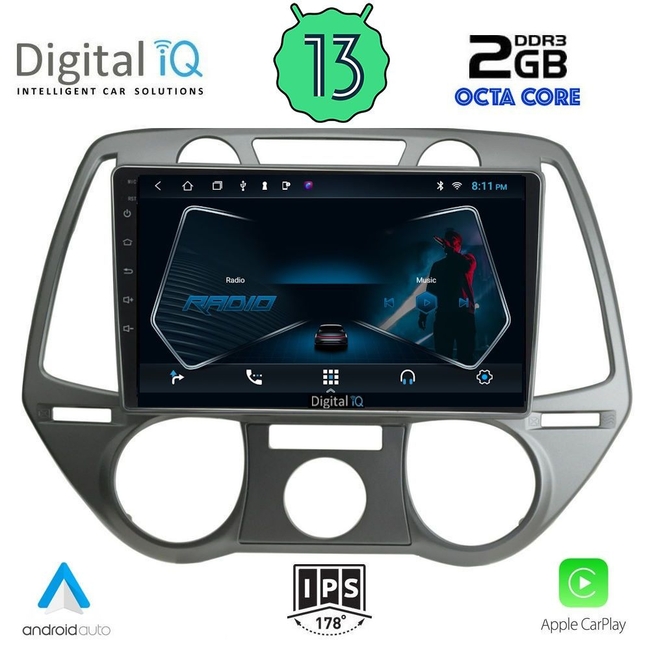 DIGITAL IQ RTC 5228_CPA A/C (9inc) MULTIMEDIA TABLET for HYUNDAI i20 mod. 2008-2012