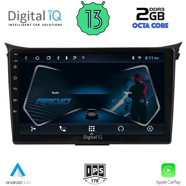 DIGITAL IQ RTC 5232_CPA (9inc) MULTIMEDIA TABLET for HYUNDAI i30  mod. 2012-2017