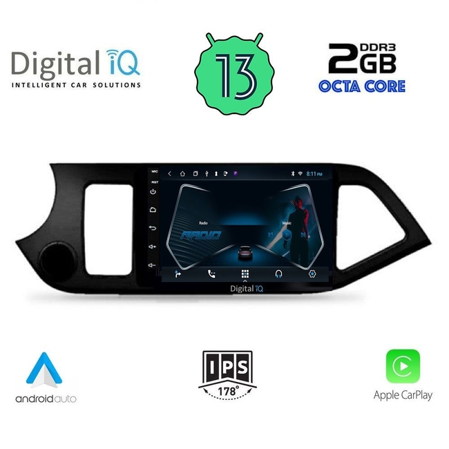 DIGITAL IQ RTC 5308_CPA (9inc) MULTIMEDIA TABLET for KIA PICANTO mod. 2011-2017