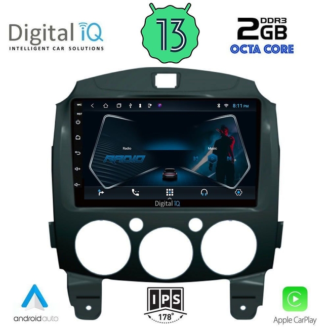 DIGITAL IQ RTC 5361_CPA (9inc) MULTIMEDIA TABLET for MAZDA 2  mod. 2007-2014