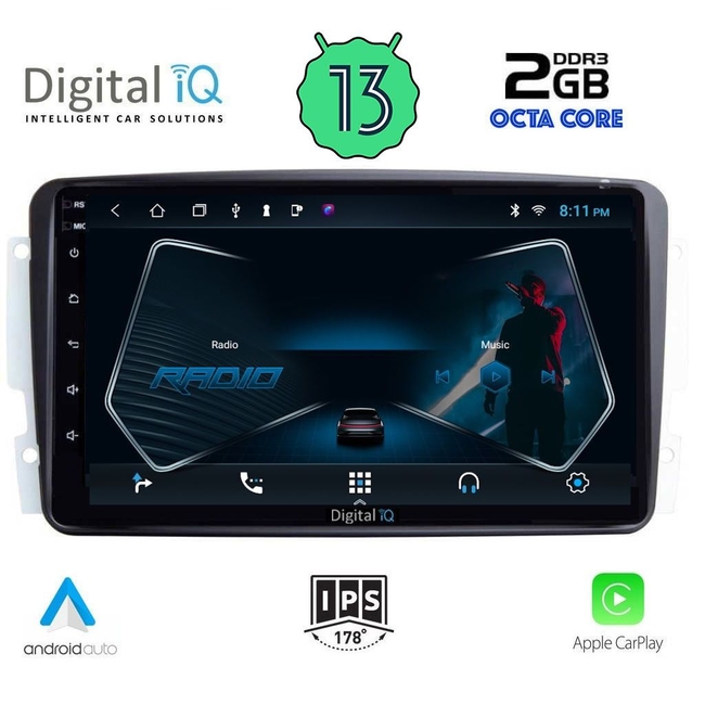 DIGITAL IQ RTC 5401_CPA (9inc) MULTIMEDIA TABLET for MERCEDES CLK (W209) mod. 2000-2004