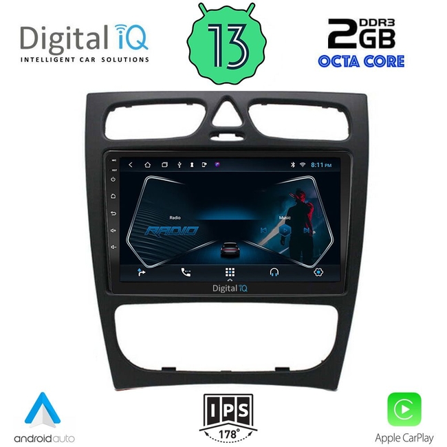 DIGITAL IQ RTC 5402_CPA (9inc) MULTIMEDIA TABLET for MERCEDES C (W203) mod. 1999-2004