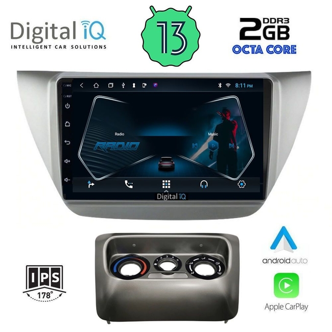 DIGITAL IQ RTC 5433_CPA (9inc) MULTIMEDIA TABLET for MITSUBISHI LANCER mod. 2000-2007