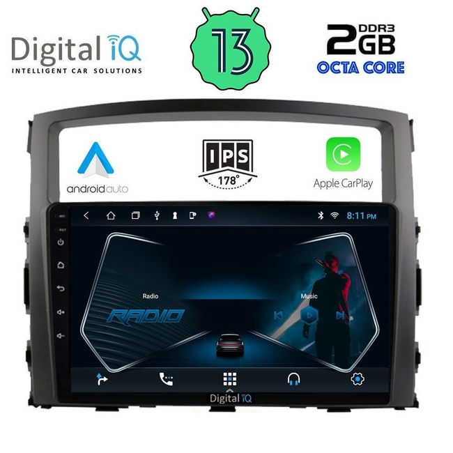 DIGITAL IQ RTC 5446_CPA (9inc) MULTIMEDIA TABLET for MITSUBISHI PAJERO mod. 2006-2013