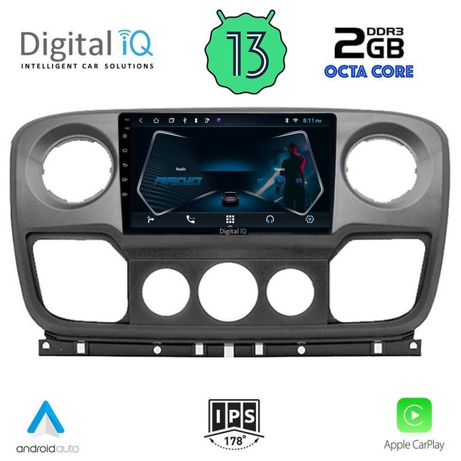 DIGITAL IQ RTC 5463_CPA (10inc) MULTIMEDIA TABLET for NISSAN NV400 - OPEL MOVANO - RENAULT MASTER mod. 2010-2020