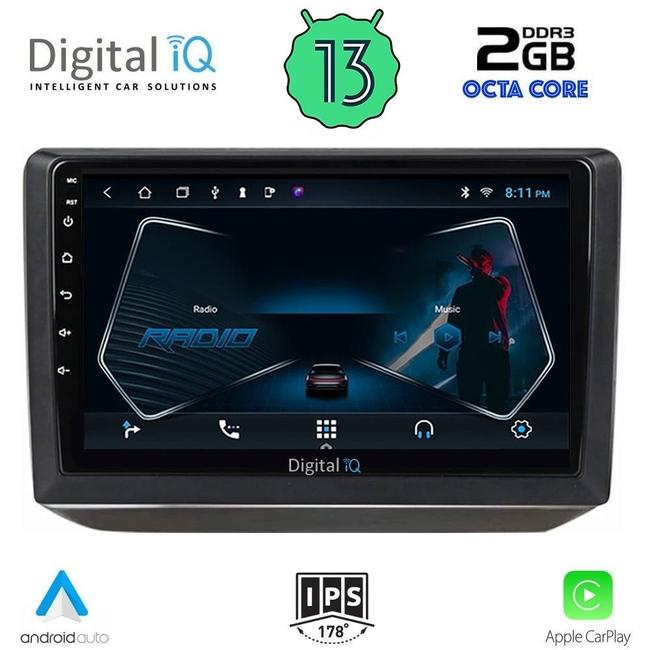 DIGITAL IQ RTC 5581_CPA (10inc) MULTIMEDIA TABLET for SKODA FABIA mod. 2008-2014