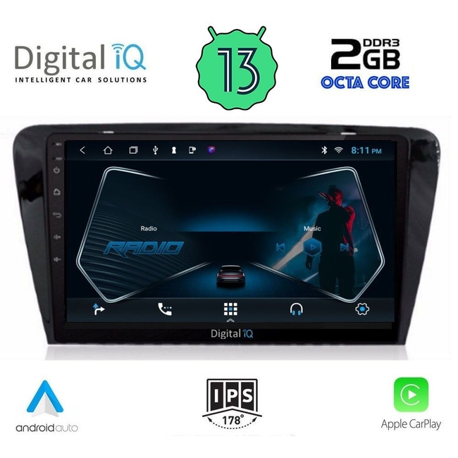 DIGITAL IQ RTC 5597_CPA (10inc) MULTIMEDIA TABLET for SKODA OCTAVIA 7 mod. 2013-2021