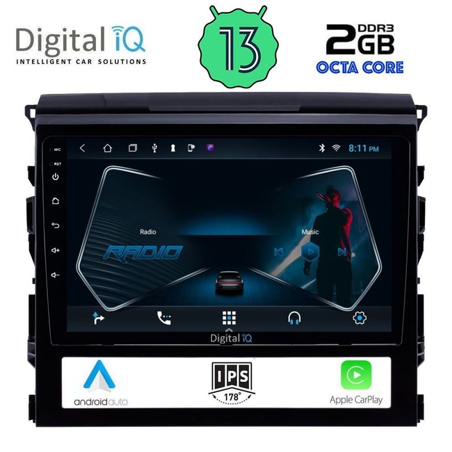 DIGITAL IQ RTC 5725_CPA (9inc) MULTIMEDIA TABLET for TOYOTA LANDCRUISER mod. 2016-2019