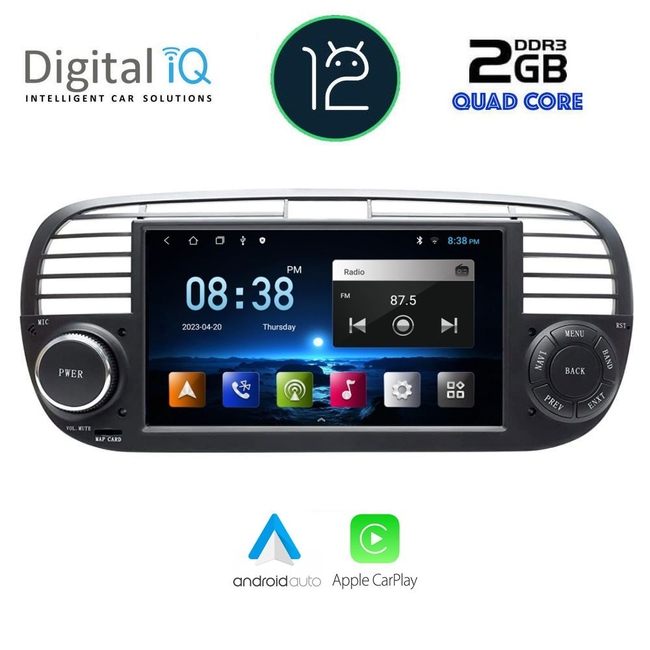 DIGITAL IQ TPD 097_CPA (7" DECK) MULTIMEDIA OEM FIAT 500 mod. 2007-2015