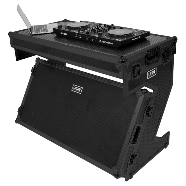 UDG Ultimate Flight Case Portable Z-Style DJ Table Black Plus (Wheels) U91072BL 