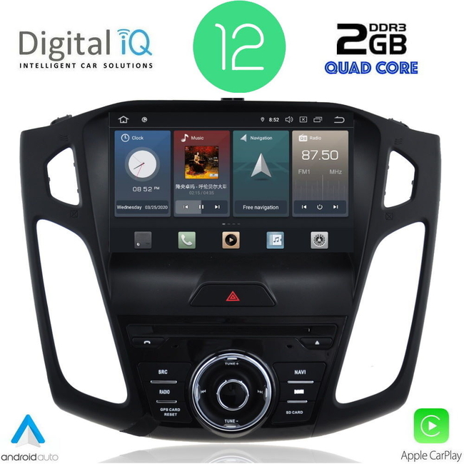 DIGITAL IQ X476_CPA (8'' DVD) MULTIMEDIA TABLET for FORD FOCUS mod. 2011-2015